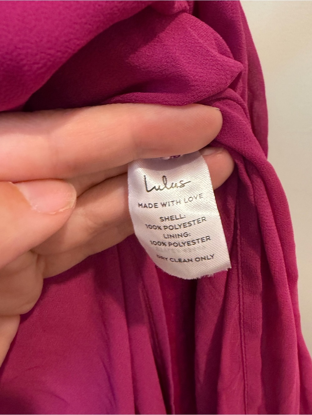NWT LULU’S Heavenly Hues Magenta Maxi Dress Plunge Chiffon Gown - Picture 9 of 9